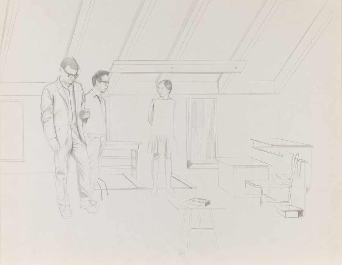 In the Studio, study for “Group"