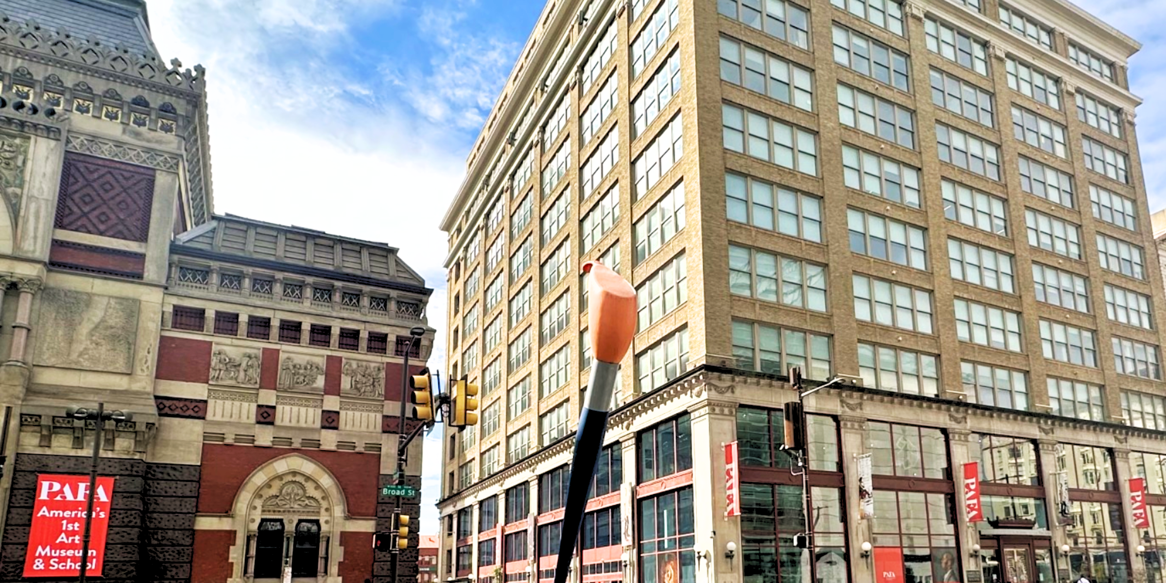 HLB and Hamilton building with Paint Torch