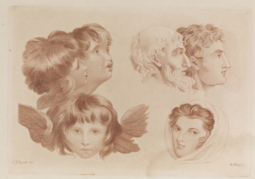 [Plate 7: Heads of men and women; Heads of putti]