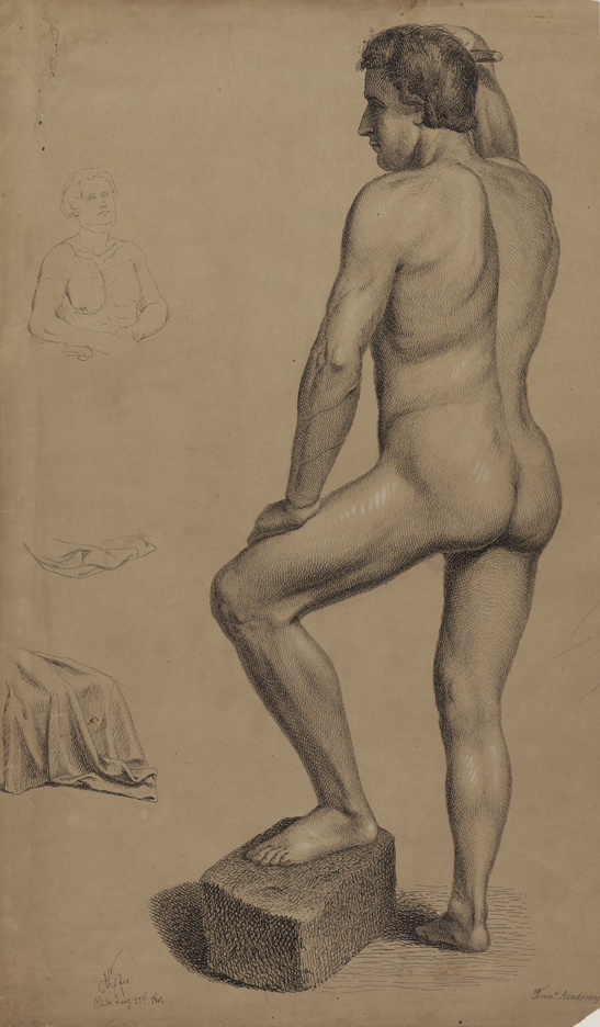 [Male nude life drawing]