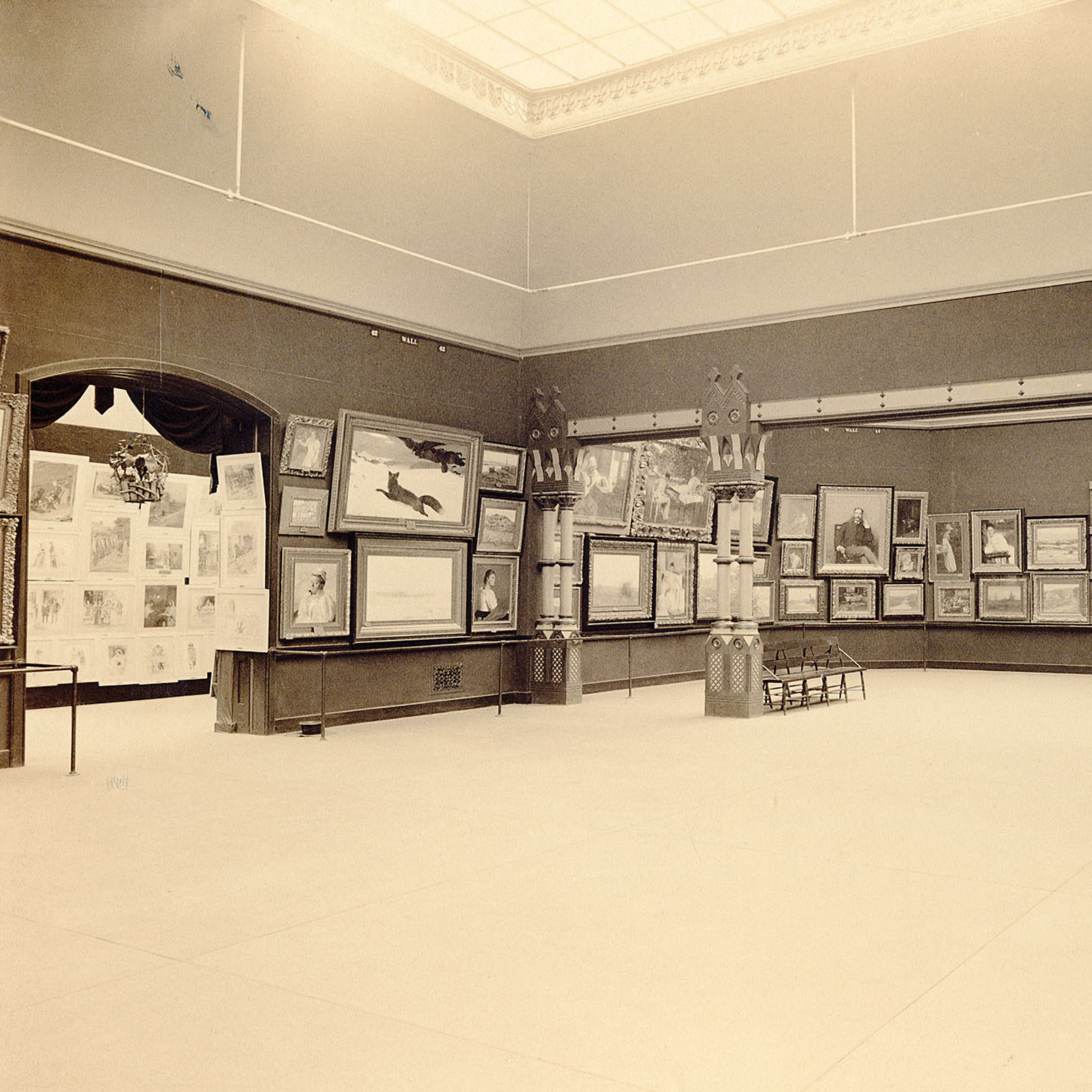 Historic photo of art gallery.