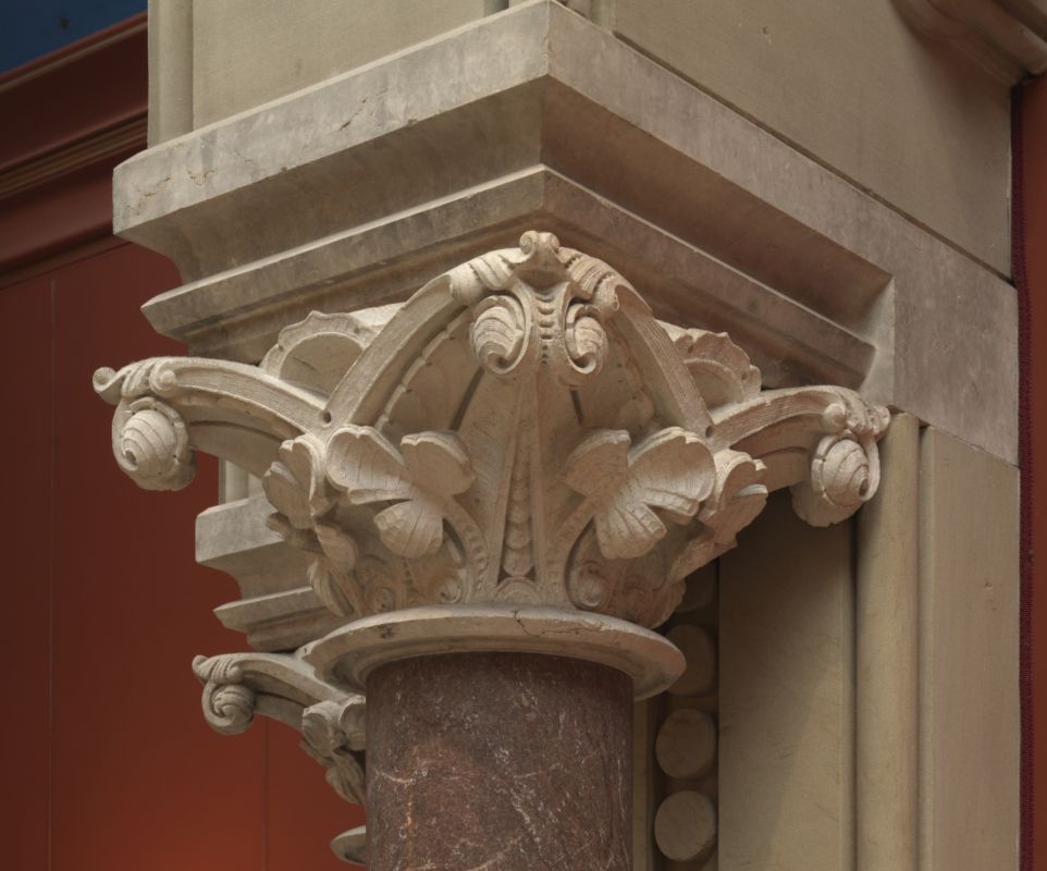 detail shot of column